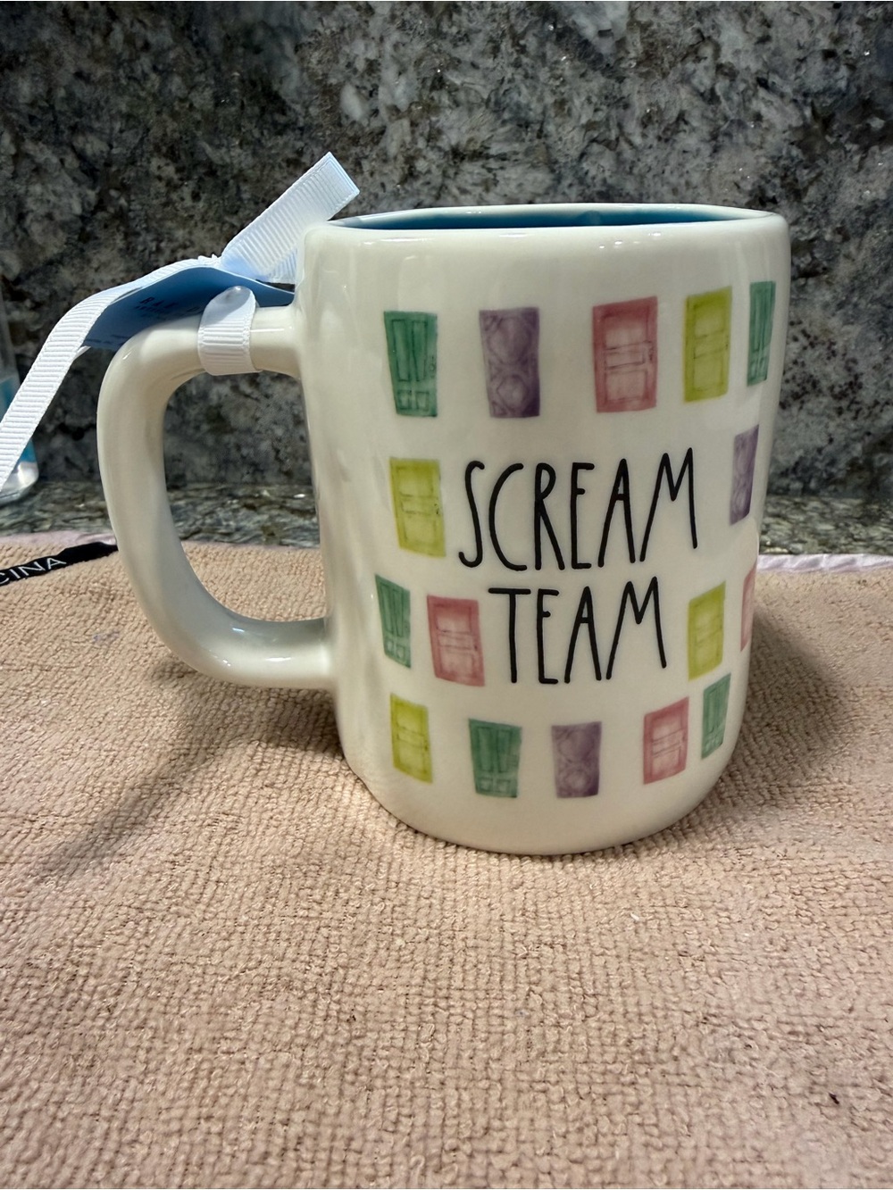 Rae Dunn Disney Monsters Inc Scream Team 16 oz Mug NWT Double Sided Sulley Mike